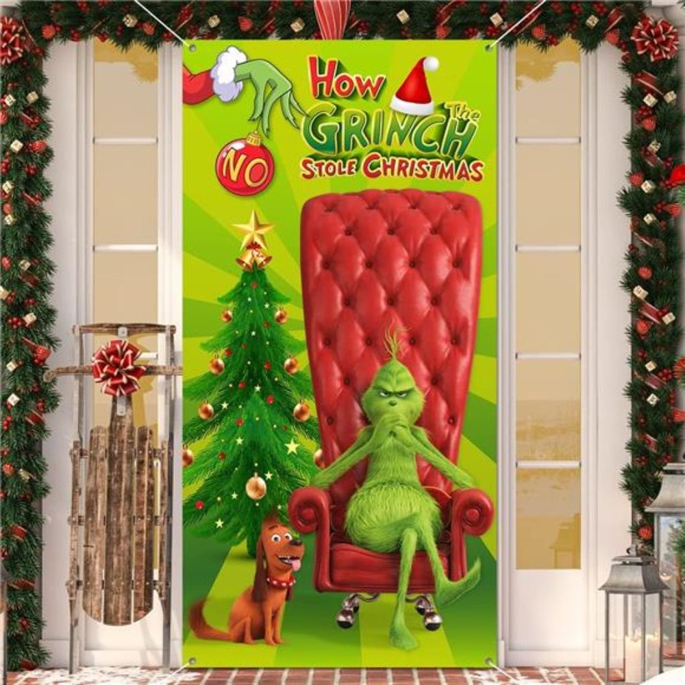Christmas Door Cover Decorations ,Grinch‎ Christmas Decorations The Grinch Door